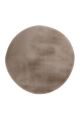 Taupe rond hoogpolig vloerkleed Rabbit Light 525 van intra99.