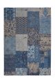 Vloerkleed Symphony 160 in blauwe patchwork kleurstelling.