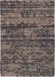 Louis de Poortere Antiquarian Kilim Black Rabat vloerkleed in antraciet/beige - vintage Perzisch dessin, jacquard platgeweven.