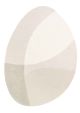 Brinker Shades 100 White Pebble vorm vloerkleed in wit en beige met natuurlijk grafisch dessin, bovenaanzicht