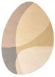 Brinker Shades 020 Summer Rain Pebble vorm vloerkleed in crème, beige en grijs met natuurlijk grafisch dessin.